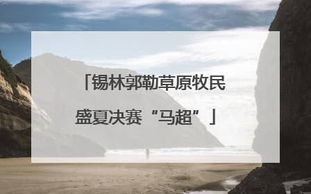 锡林郭勒草原牧民盛夏决赛“马超”
